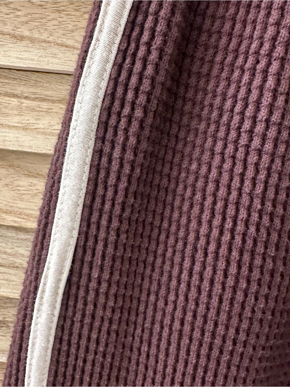 DONNI. The Thermal Crop Stripe Pants in Espresso size XS - Picture 8 of 9